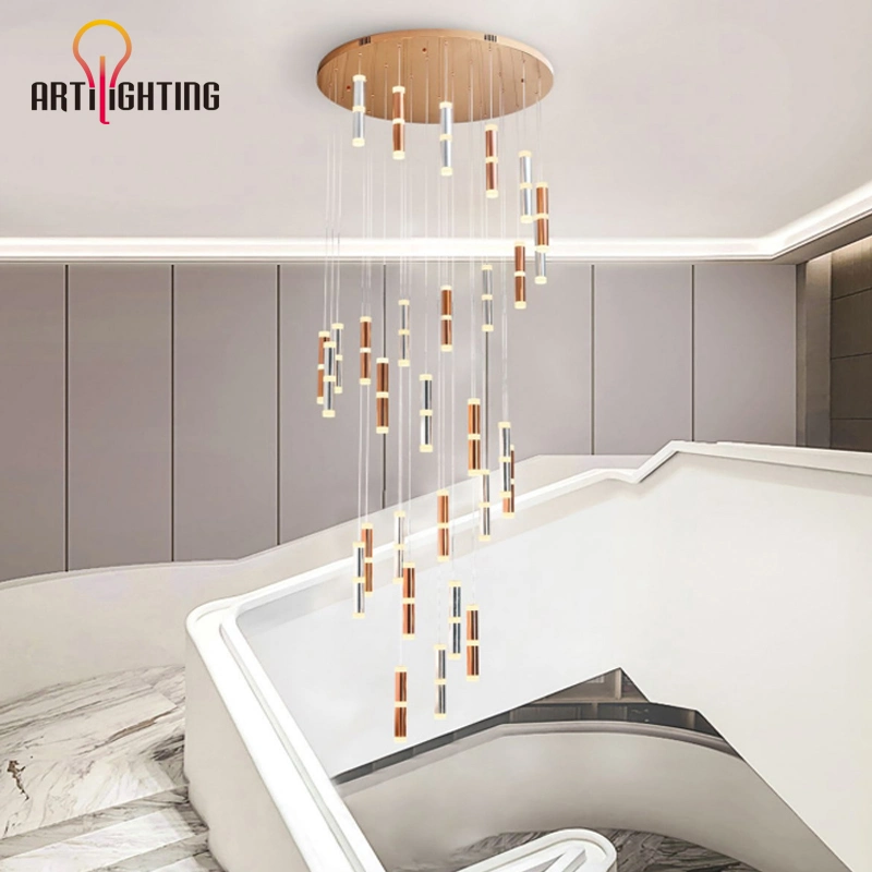 Modern Luxury Small Pendant Lamp Chandelier LED Light for Banquet Hall Villa Shopping Mall Ceiling Stair Lighting