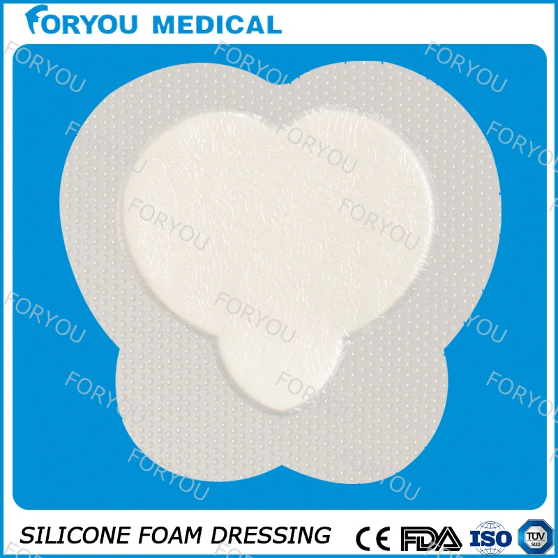 2016 FDA Approved Medical Devices Heel Foam Medical Vacuum Wound Care Heel Bedsore Foam Silicone Foam Dressing
