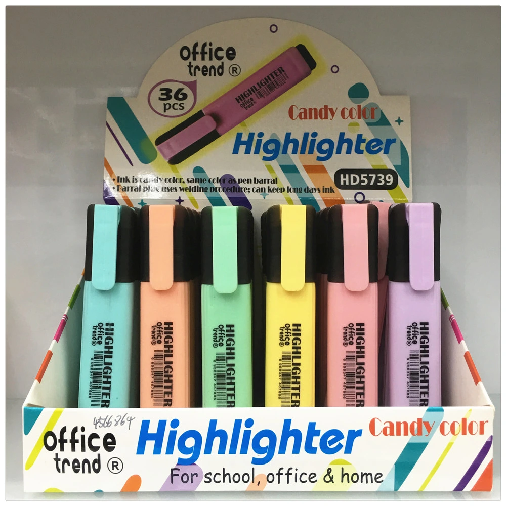 Wholesale Highlighter Pen Fluorescent Markers Chisel Tip Stationery Promotional Gift