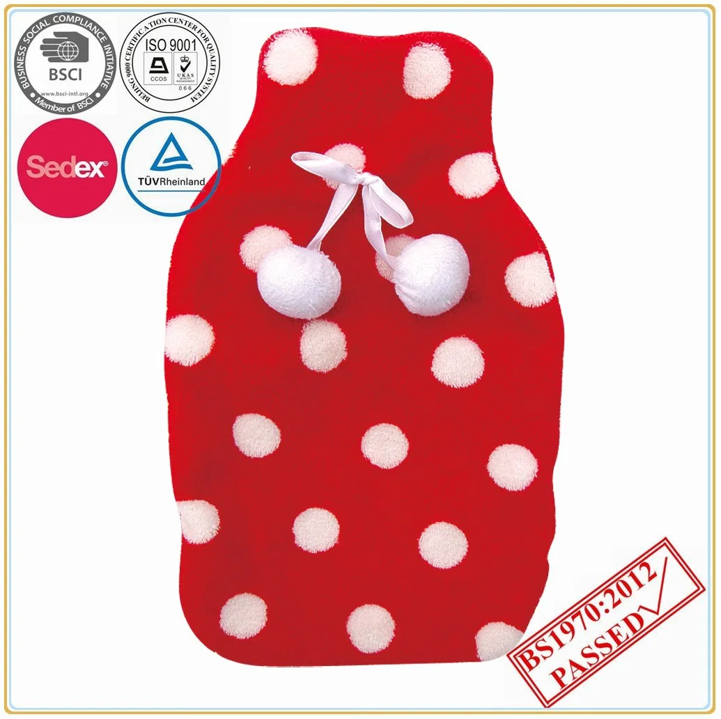 Soft Coral Fleece Cover with Hot Water Bottle