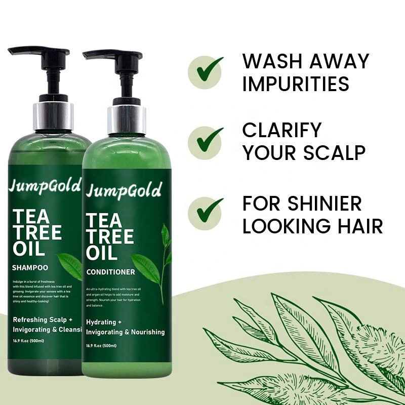 Private Label de suero a base de hierbas Aceite de Árbol de té orgánico el cuidado del cabello champú especial cabello productos