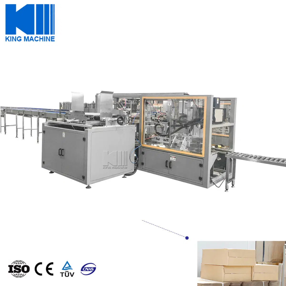 Automatic Cardboard Case Carton Packing Machine for Beverage Bottles Case