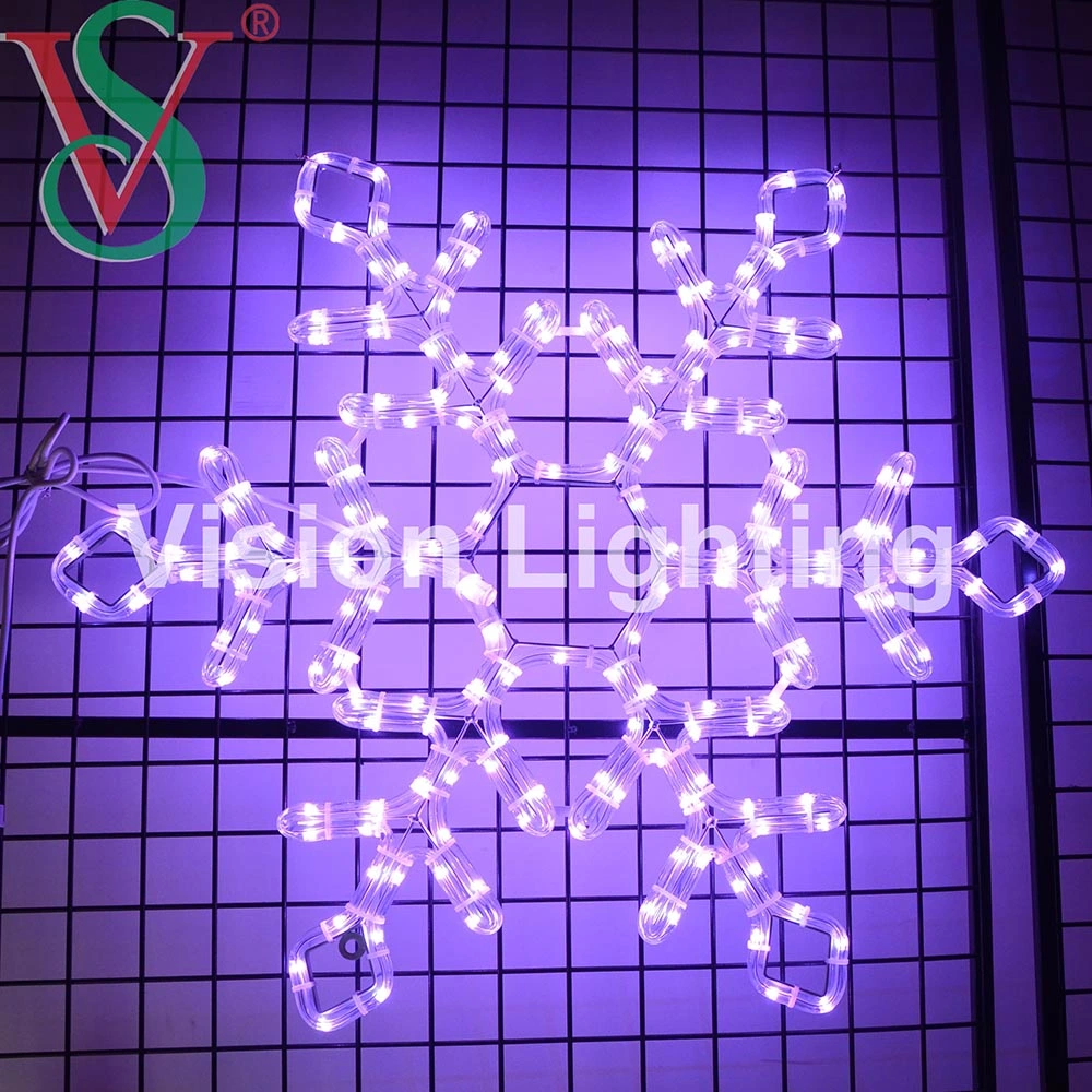 2D LED programable personalizada decoración Navidad LED DMX cuerda de la luz de los copos de nieve