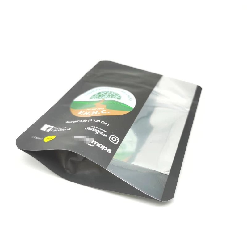 Hot Sales Popular Customized Printed Black Soft Touch Matt Mylar Zip Lock Bags