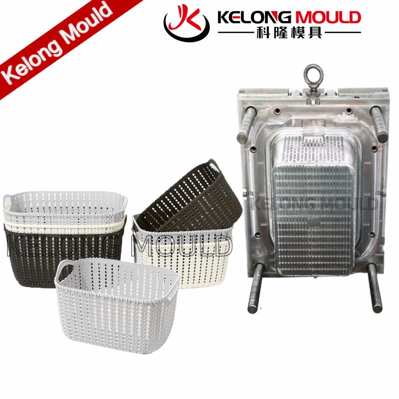 Plastic Rectangle Supermarket Shopping Basket Mold Injection Washing Laundry Mould
