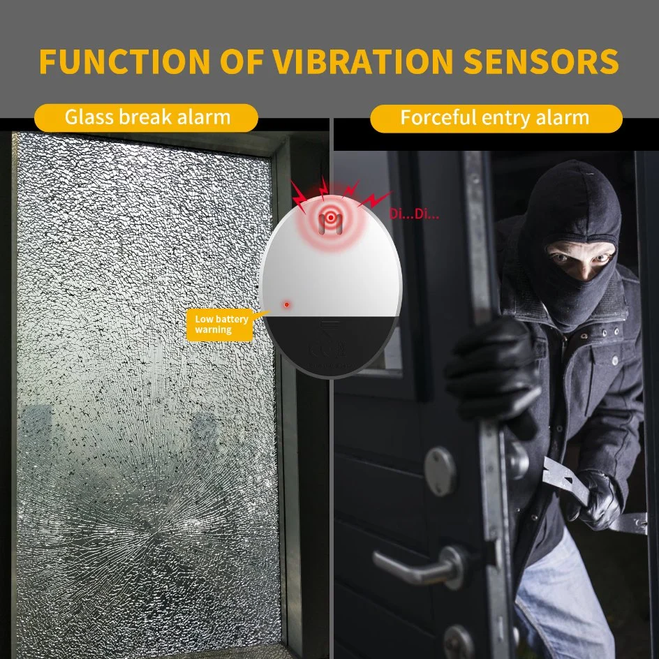 Wireless Home Security Vibration Door Window Enter Alarm