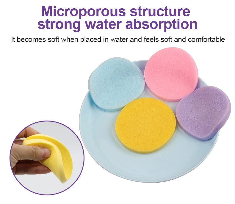 Facial Cleaning Sponges, Makeup Removal Sponge Cosmetic Compressed Cellulose