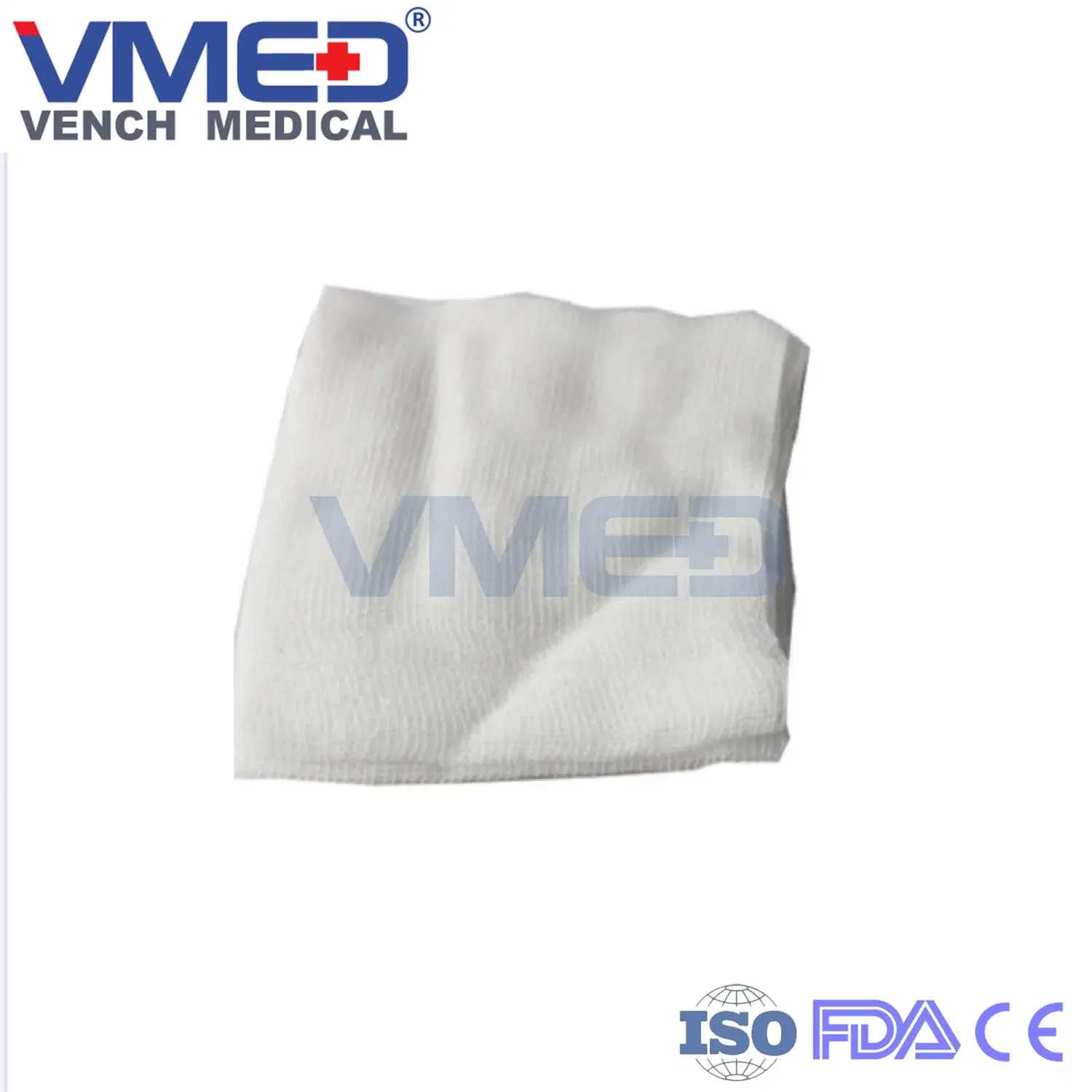 Medical Disposable Absorbent Cotton Gauze Swab Non-Sterile with Without X-ray Unfolded Edge