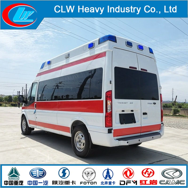 Ford Ambulance Stretcher LED Siren Diesel 5 6 7 Person Newest Transfer Ambulance Car Supplier