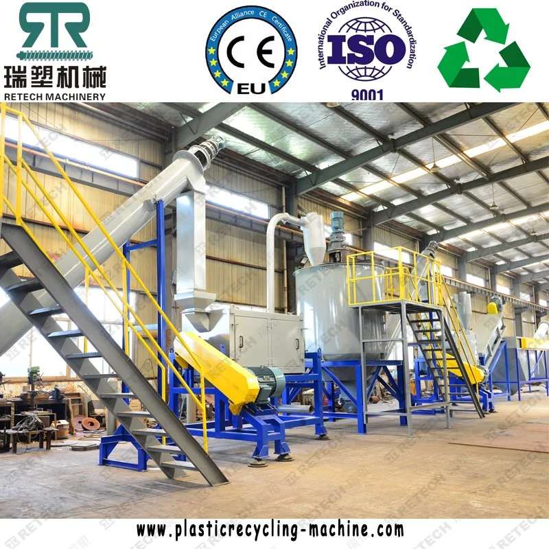 Hot Sale Pet Crushing Plant for Plastic Bottle Recycling Washing to Flakes by Cold and Hot Washer