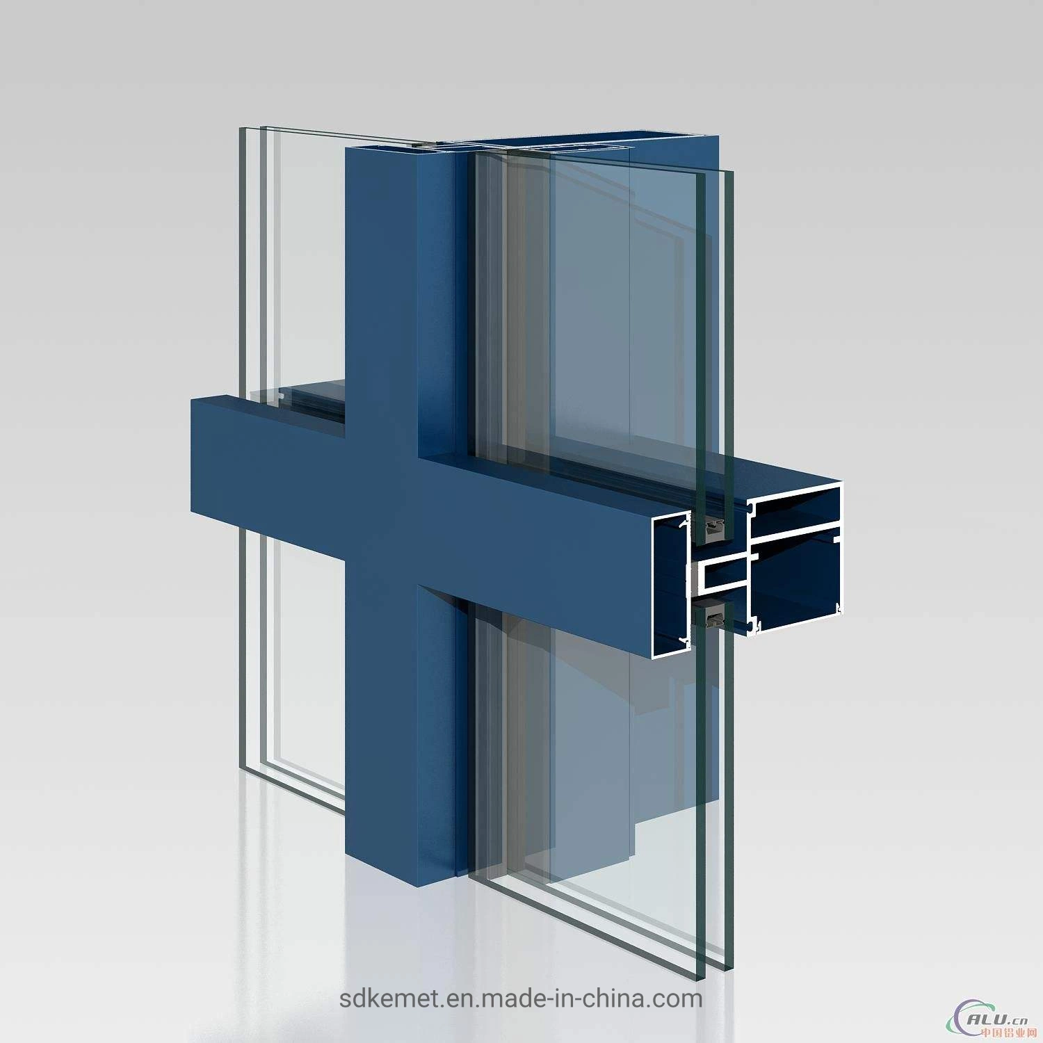 Revêtement en poudre d'alliage industriel extrudé sur mesure profil d'extrusion d'aluminium Bois Prix de fin