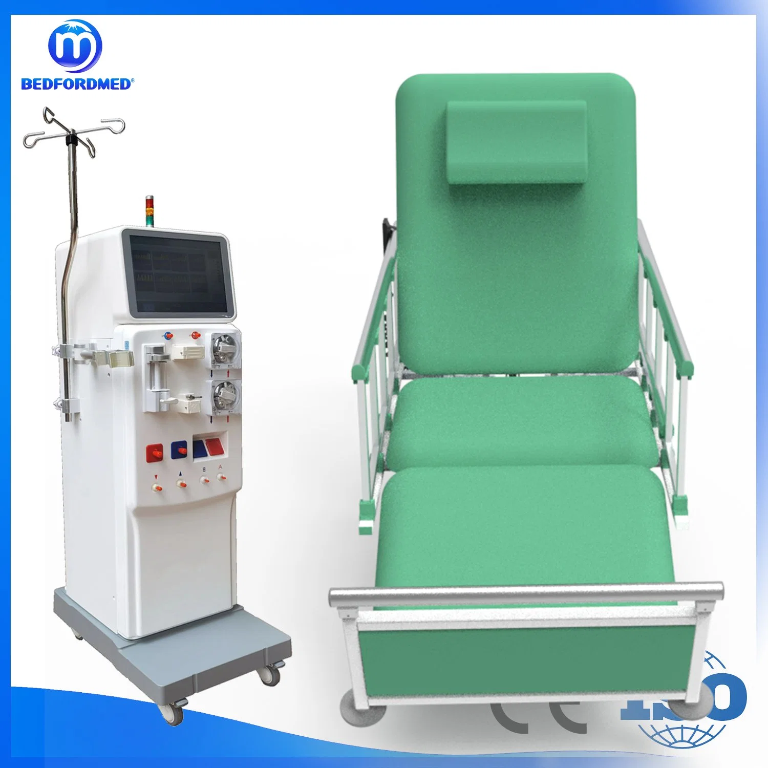 Chaise de dialyse électrique médicale lit de don de sang d'hémodialyse avec élevé Qualité Me380