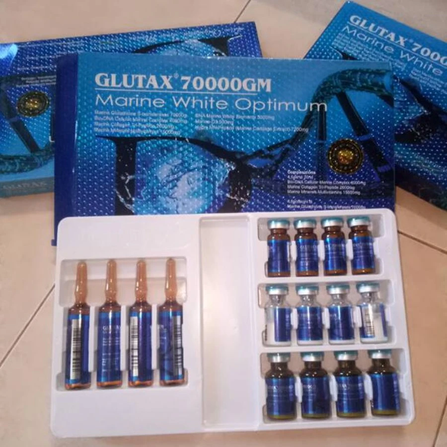 Injeção de Glutationa IV Glutax 2000000 Genuína para Cuidados com a Pele Luthione Clareamento Produtos de Clareamento Absorção Celular Injeção Cindella Luthione.