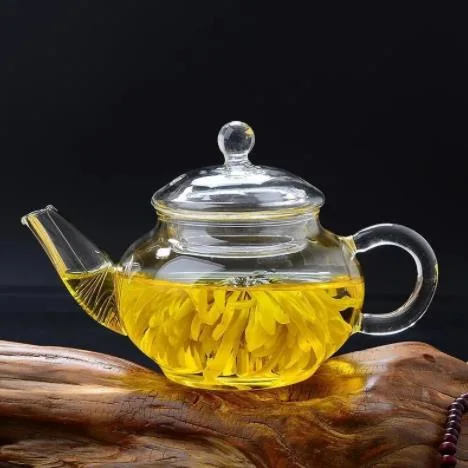 Hot Selling Handmade Borosilicate Glass Square Teapot Set with Stainless Steel Infuser