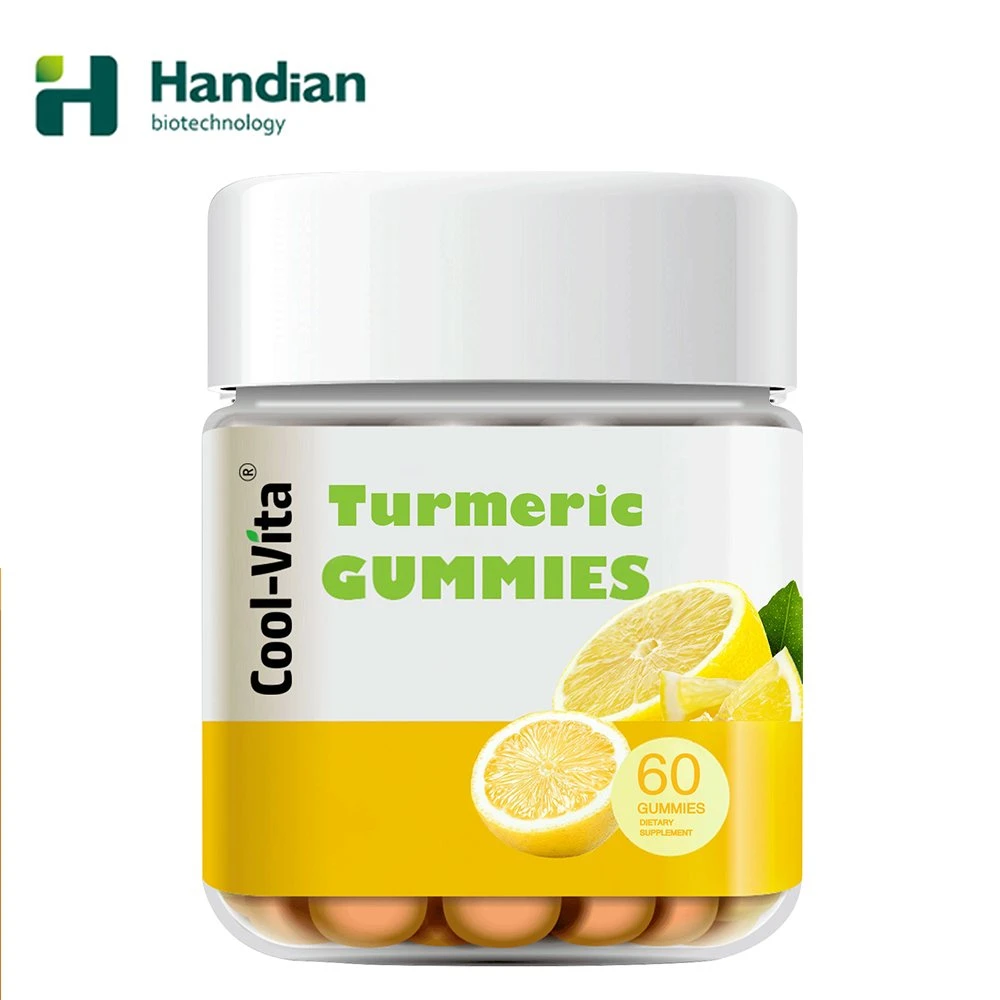 Sample Customization OEM Lemon Oil Coating Drop Shape Turmeric Gummy for Reduce Blood Cholesterol