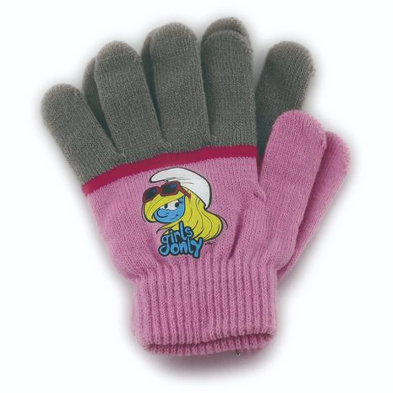 Children's Sublimation Printing Cartoon Acrylic Polyester knitted Warm Gloves