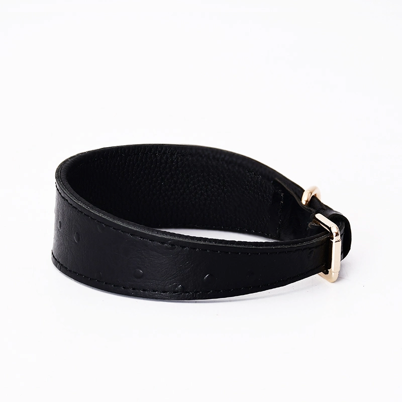 Wholesale Personalized New Design Hot Sale Amazon Luxury Pet Collar Wide Drum Dyed Real Cow Wide Leather Dog Collar