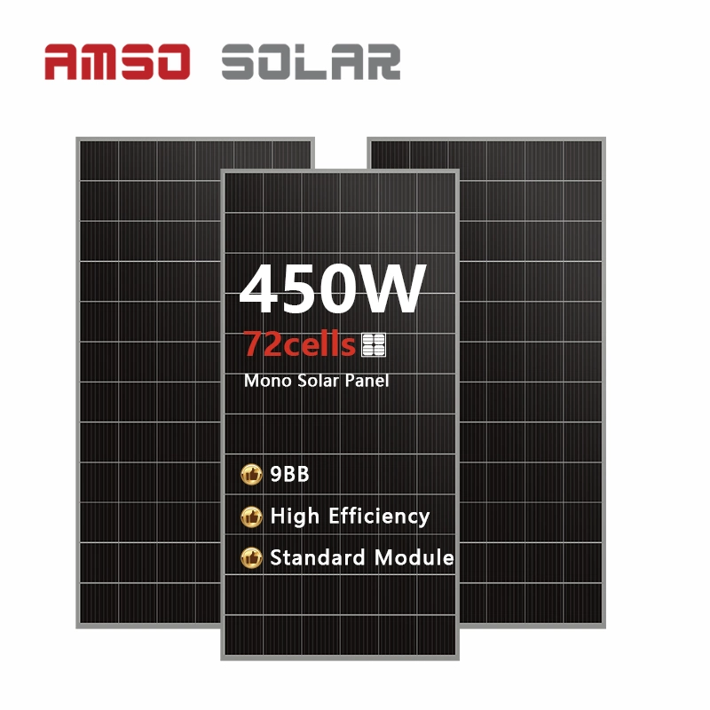 Utilisation utilitaire Panneau solaire monocristallin standardisé de 450W avec certificat CE TUV pour la vente en gros.