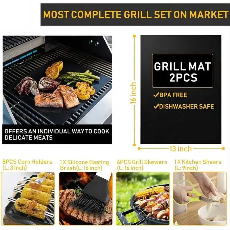 New Outdoor BBQ Kit Parrillero Camping Accessory Portable Korean Barbecue Set BBQ Grill Tool Wholesale/Supplier Grill Set BBQ Tools