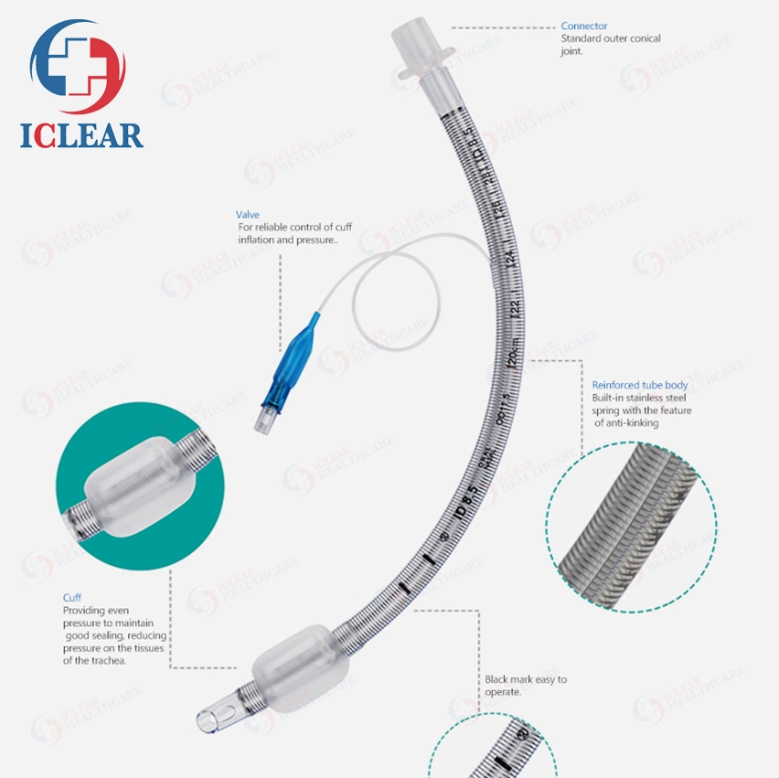 2.0#-11.0# CE Approved Dehp-Free Medical Reinforced Cuffed Endotracheal Tube