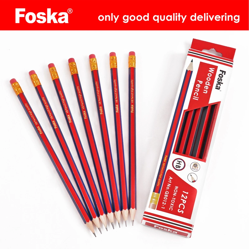Stationery Office 7'' Good Quality Wooden Hb Pencil with Eraser
