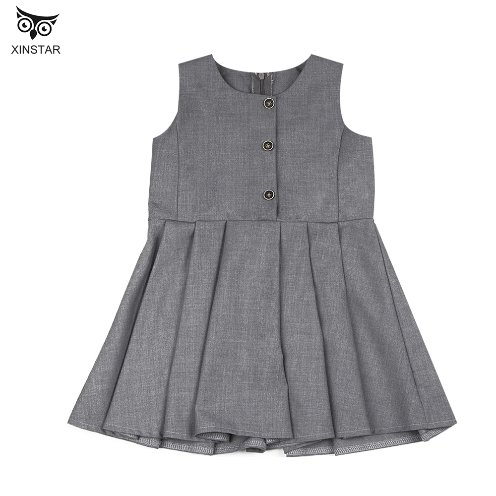 China Manufacturers Custom School Uniform Jumper Vest Dress for Kid