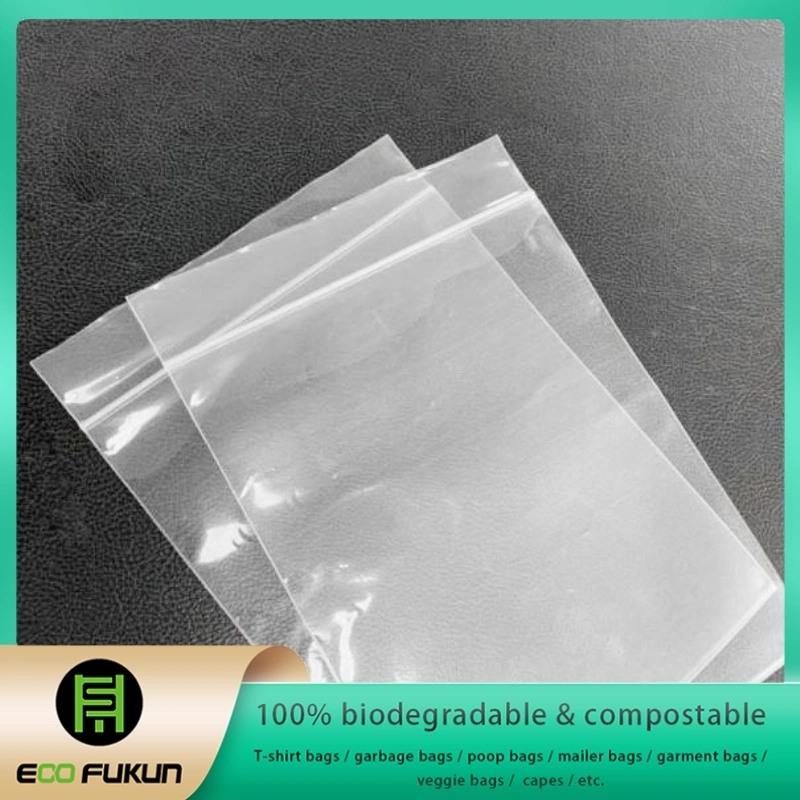 100% Compostable bolsas de comida para llevar la bolsa de cremallera, biodegradable, bolsa Ziplock, envases herméticamente bolsa, bolsa de prendas de vestir, de los hogares Plant-Based Bolsa de almacenamiento Plastic-Free