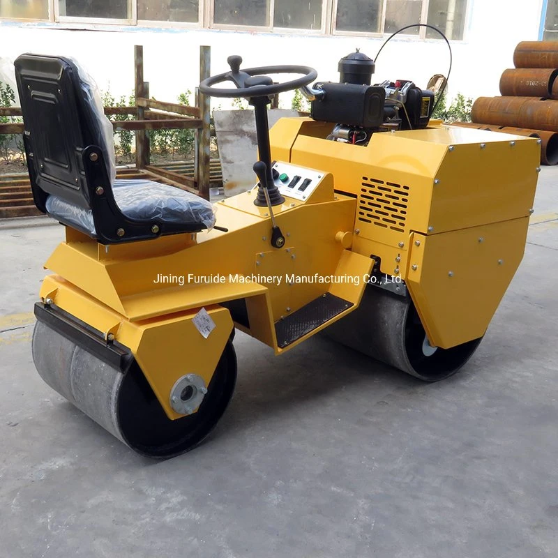 700kg Hydraulic Transmission Construction Machine Ride on Double Drums Road Roller