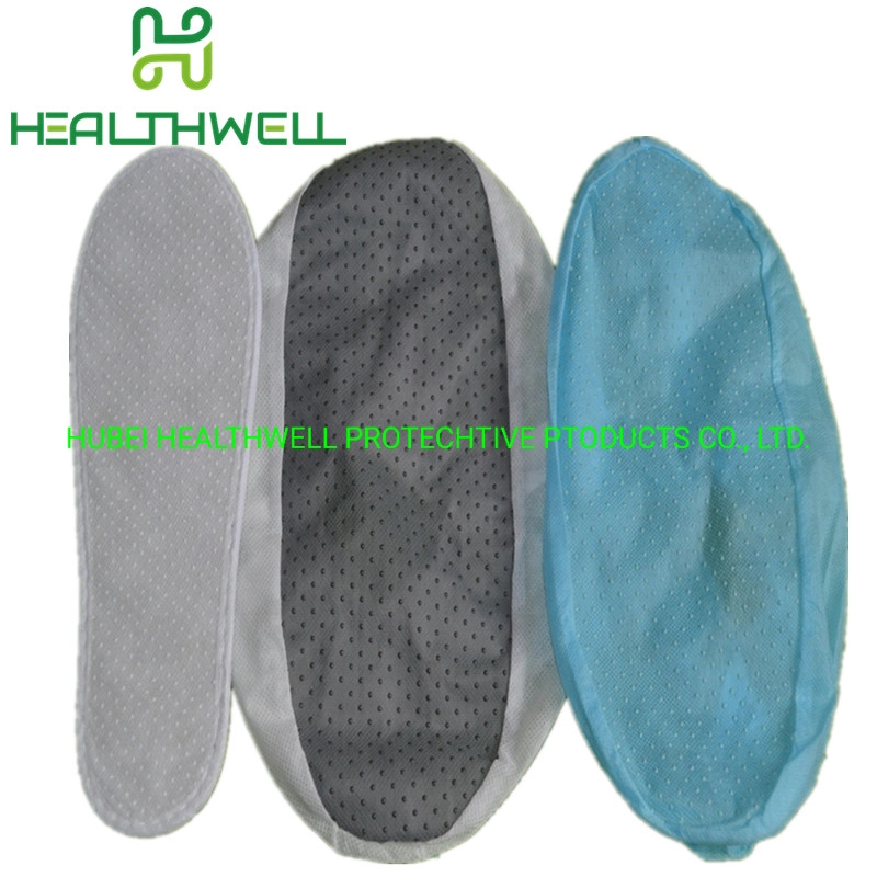 New Design Nonwoven Non-Slip Shoe Cover with PVC Bottom for Personal Protection