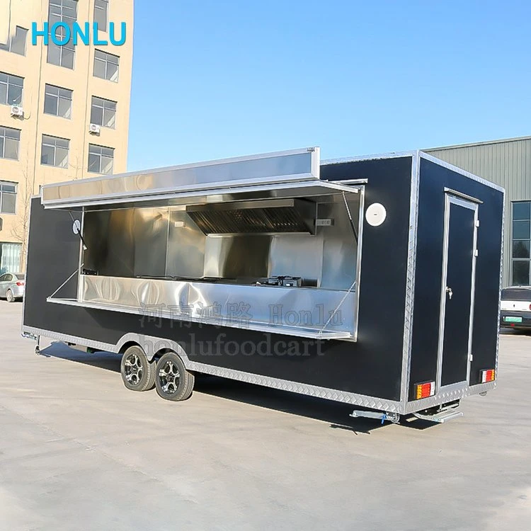 Portable Us Concession Food Trailer Food Trailer Solar Balcony Carbinet for Sale Camper Trailer