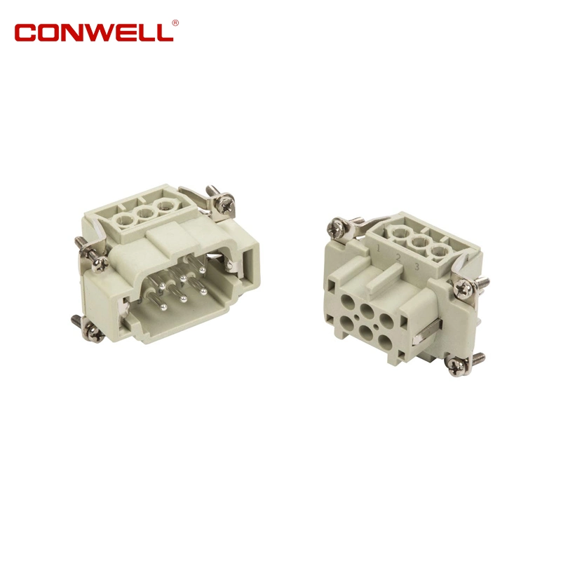 He-006 M/F Series 16pin Automotive Screw Spring Trailer Heavy Duty Connector with Cable Gland