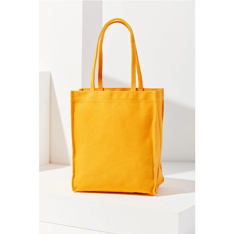 Exquisite Leaf Embroidery Yellow Leisure School Travel Large Capacity Canvas Bag Handheld