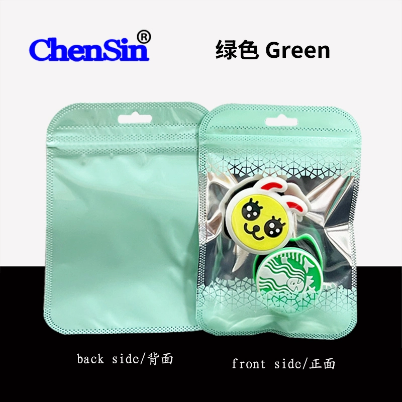 Packaging Plastic Bag Pink Green White Sealing Zipper Bags for Data Line