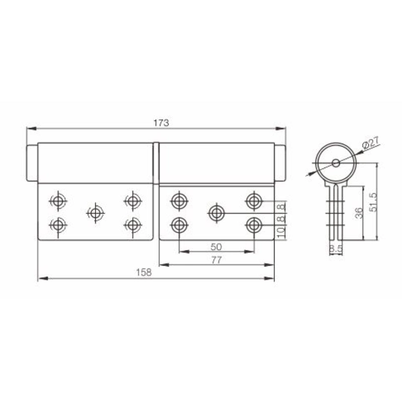 Factory Price Casement Door Hydraulic Multi-Functional Hinge Jh23