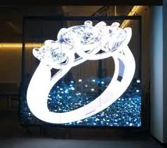 Alto brillo de Cristal en Color de Pared de vídeo LED moviendo la publicidad de la pantalla LED pantalla LED de interior de la pared de vídeo transparente