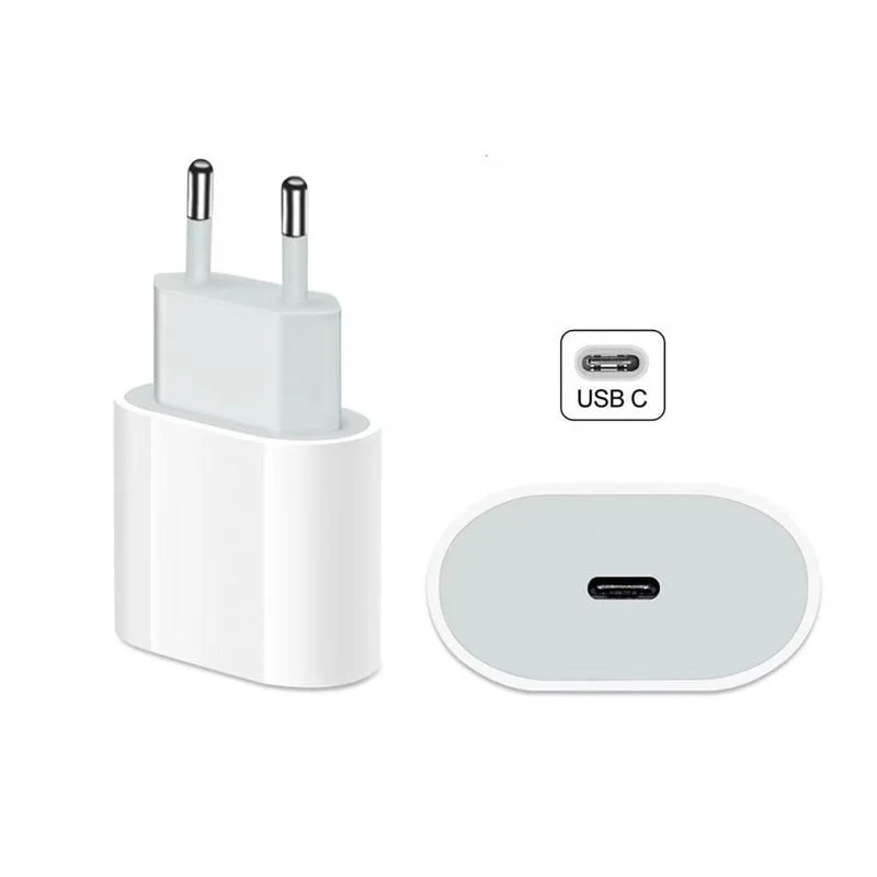 Adaptador de corriente de cargador de pared rápida USB-C 20W PD OEM de fábrica Para iPhone