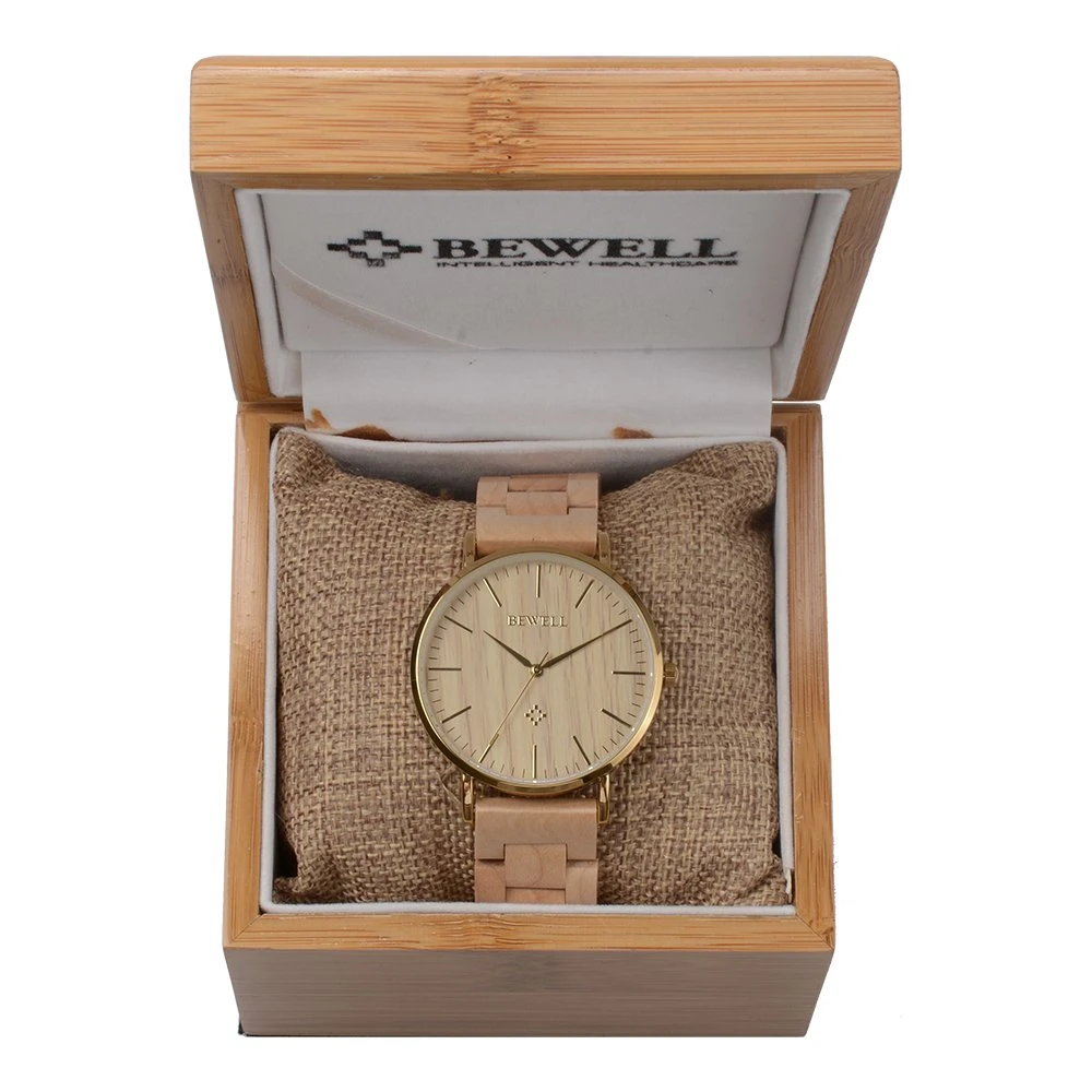 China Watch Supplier Modern Stainless Steel Wristwatch Men Custom Wood Warch Private Label Luxury Relojes