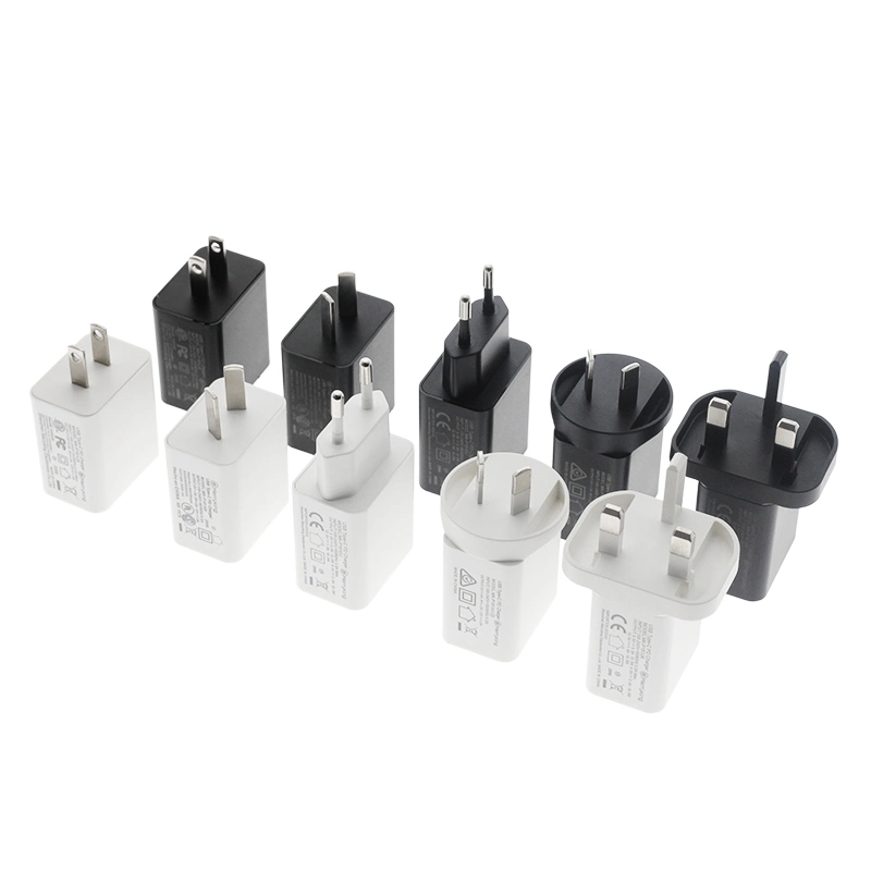 Us EU AC Plug 5V 1A 2A Power Adapter Black USB Wall Chargers