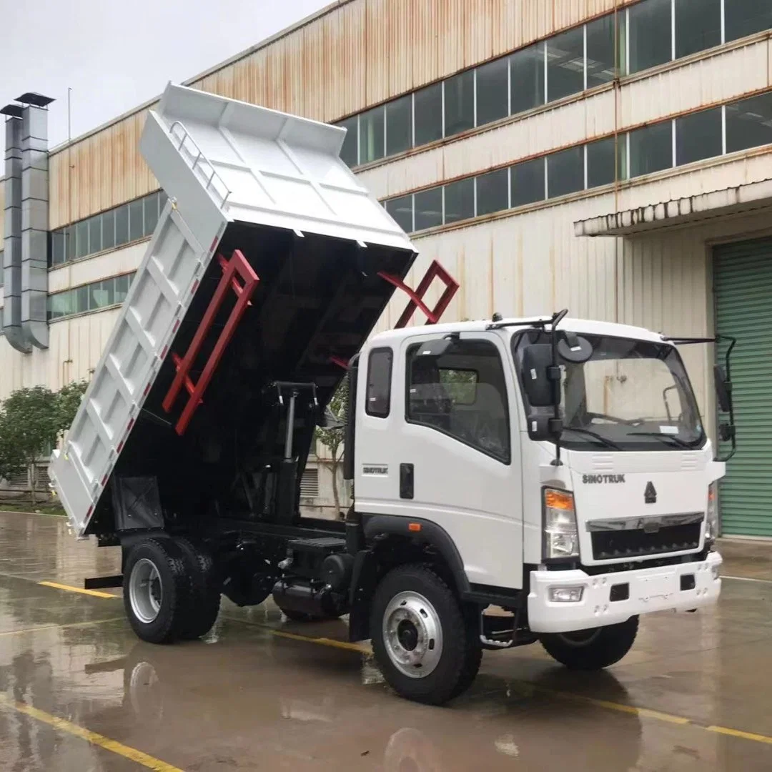 Sinotruk HOWO Manufacturer 4X2 4X4 All Wheel Driving Awd 5 10 Tons Mini Flatbed Stake Lorry Box Cargo Dumper Light Duty Tipper Dump Truck