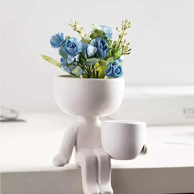 Miniature plante Pot Table Top intérieur Home Ceramic Fleshy Flower Pot