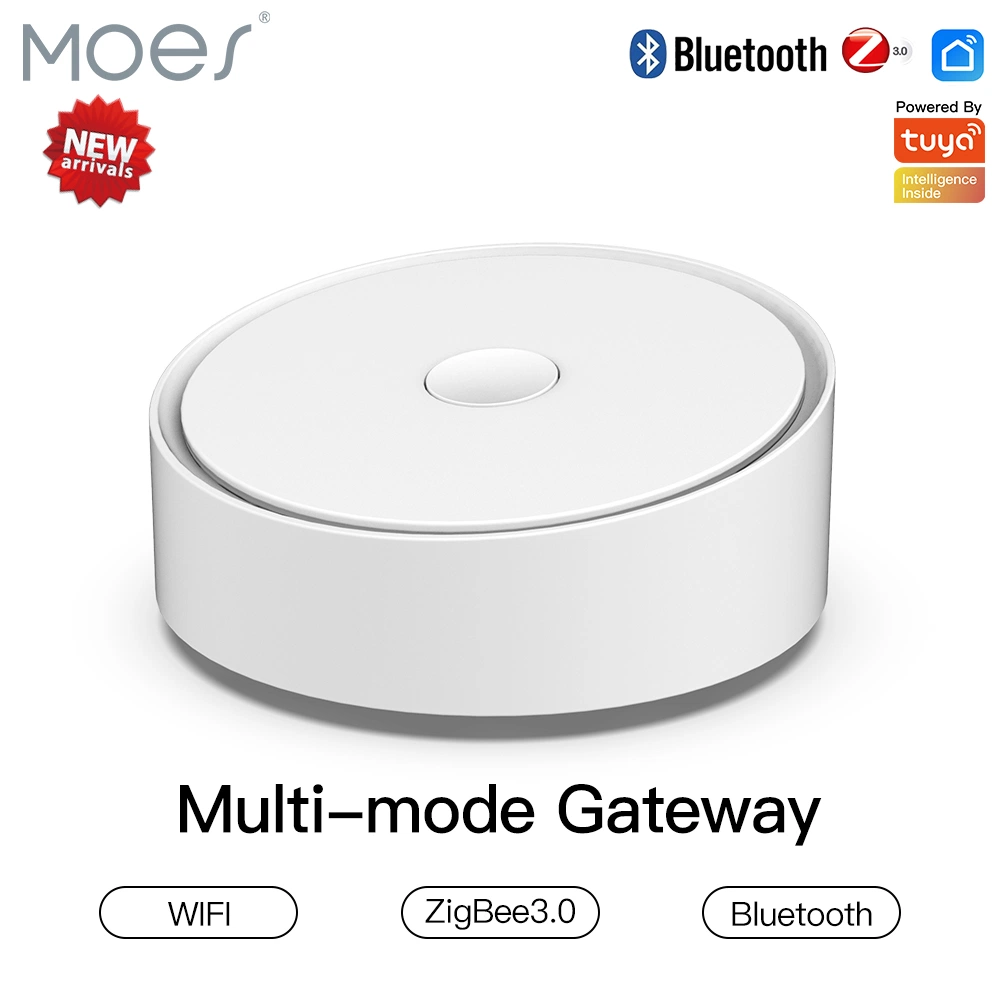 Smart Zigbee Bluetooth Mesh Wiif Multi-Mode Gateway Hub Max 128 Devices for Sensor, Door Lock, Internet, Camera, Valve, Wall Switch Tuya Wireless Remote Control