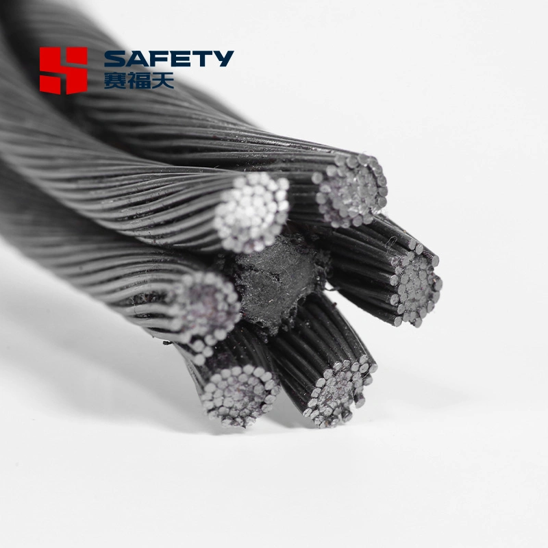 Abrasion Fatigue Resistant Middle Carbon Sisal Core 6*37m-FC Types Steel Wire Rope Hoist Traction Balance Cable Cord 16mm 18mm 20mm 22mm 24mm Replacement