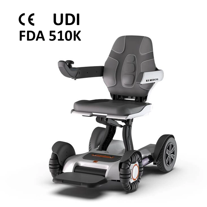 KSM-610 Tech Lightweight Transport silla de ruedas movilidad Scooter Electric Power silla de ruedas Precio de fábrica con MDR