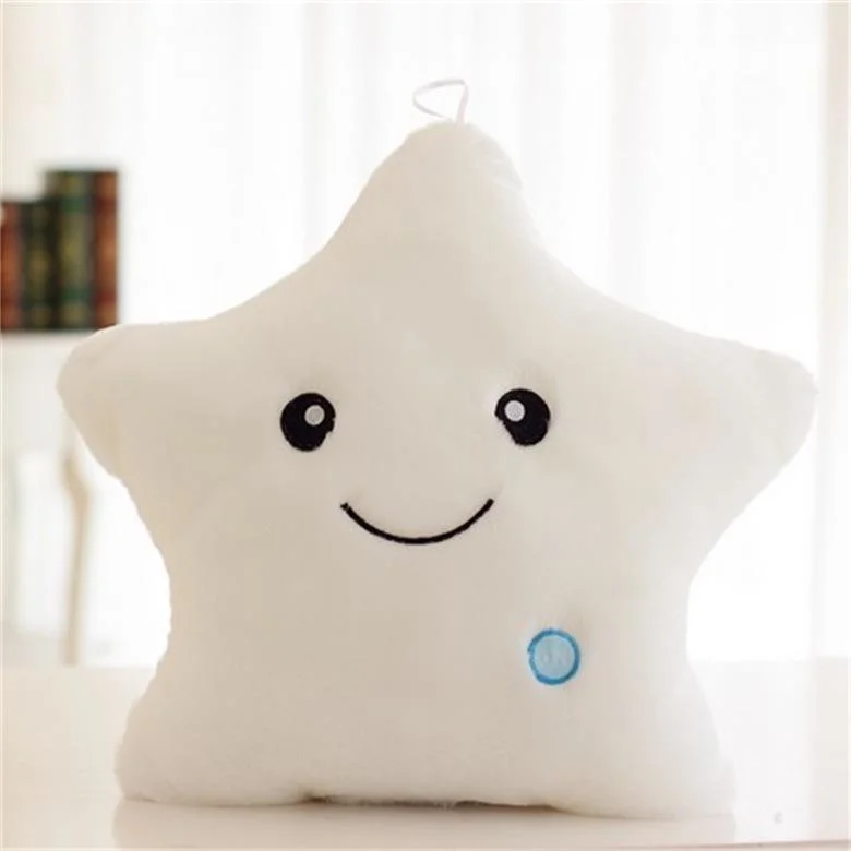 Creative colorido Five-Pointed Dropshipping luminosa estrella almohada juguete de peluche de San Valentín regalo niña