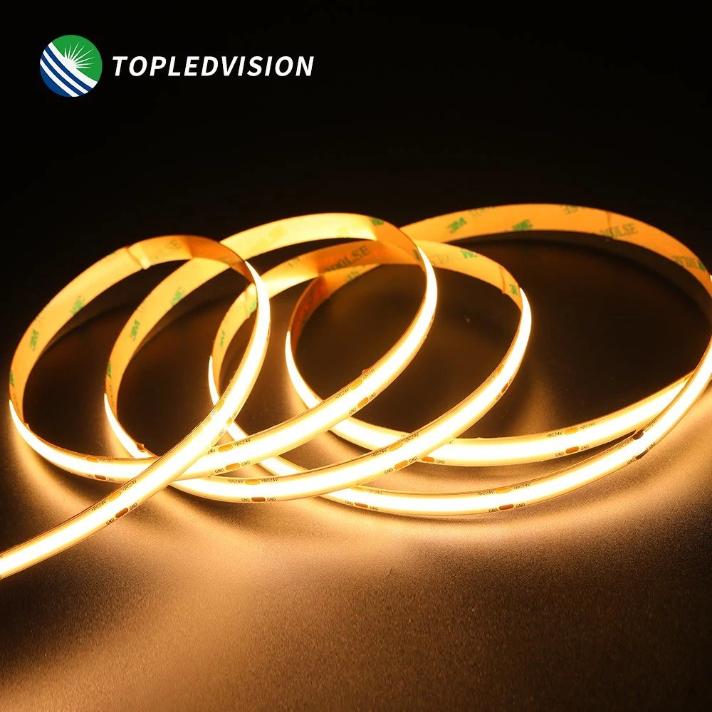 High Brightness No Dots DC24V 528LEDs/M Flexible COB LED Strip Light for Decoration