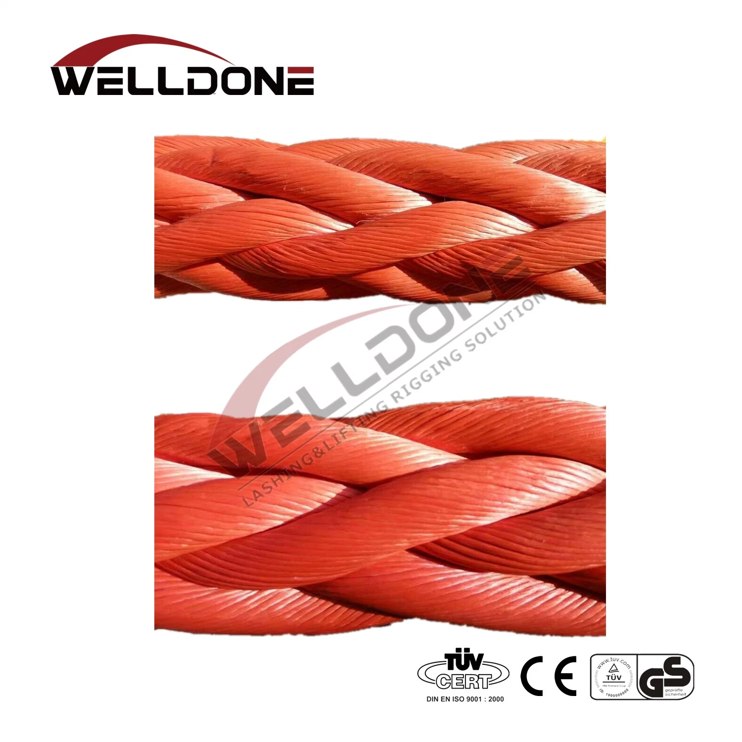 Impa 8/12 Strands Mixed Polyester Polypropylene Nylon Polyamide Marine Towing Rope for Mooring