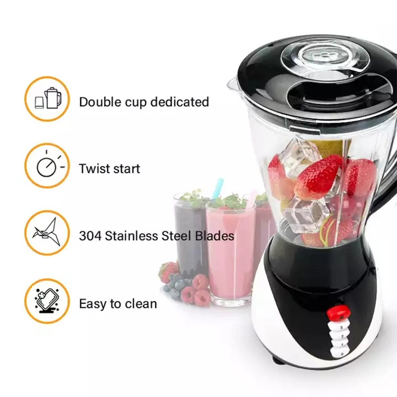 Wholesale/Supplier 350-500W Power 4 Speeds Professional Electric Blender Mixer and Electric Blender Licuadora with Grinder 2 in 1