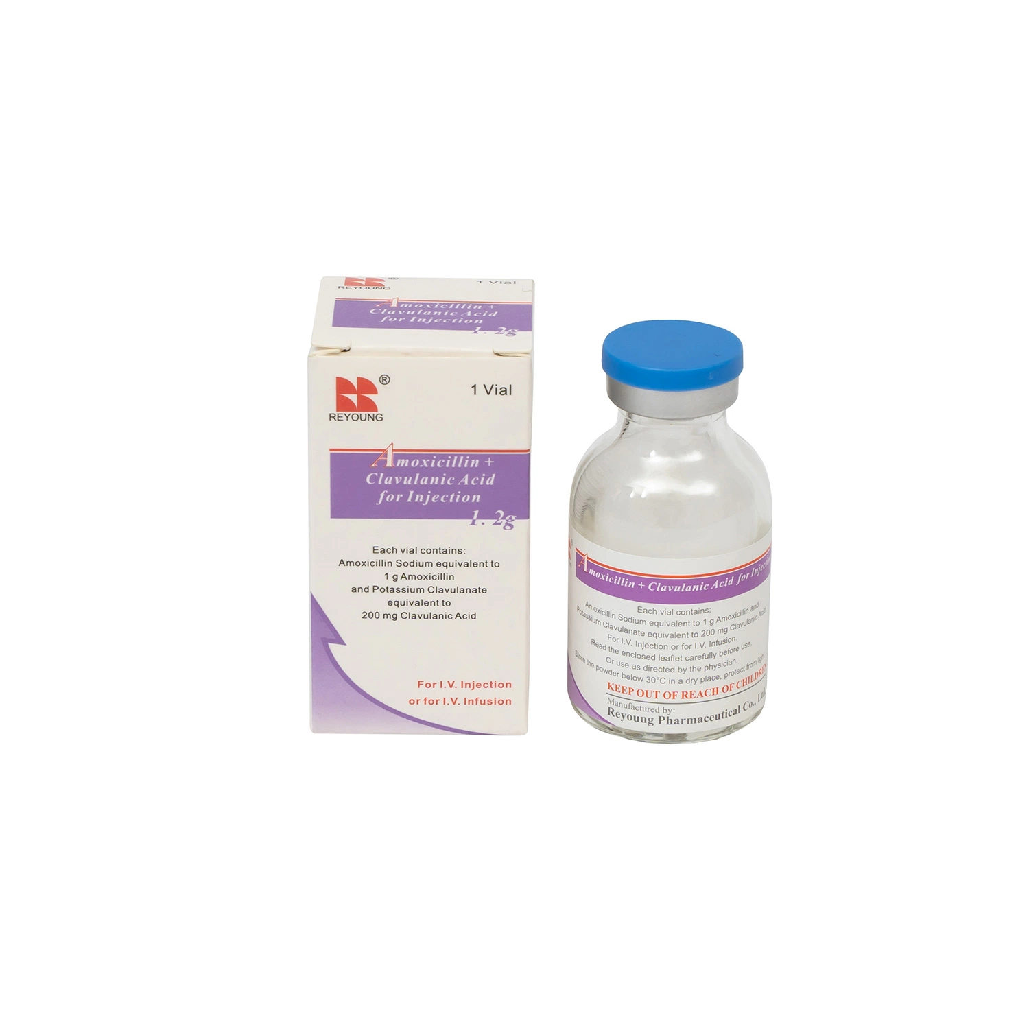 High quality/High cost performance  Amoxicillin Sodium and Clavulanate Potassium for Injection 1.2g