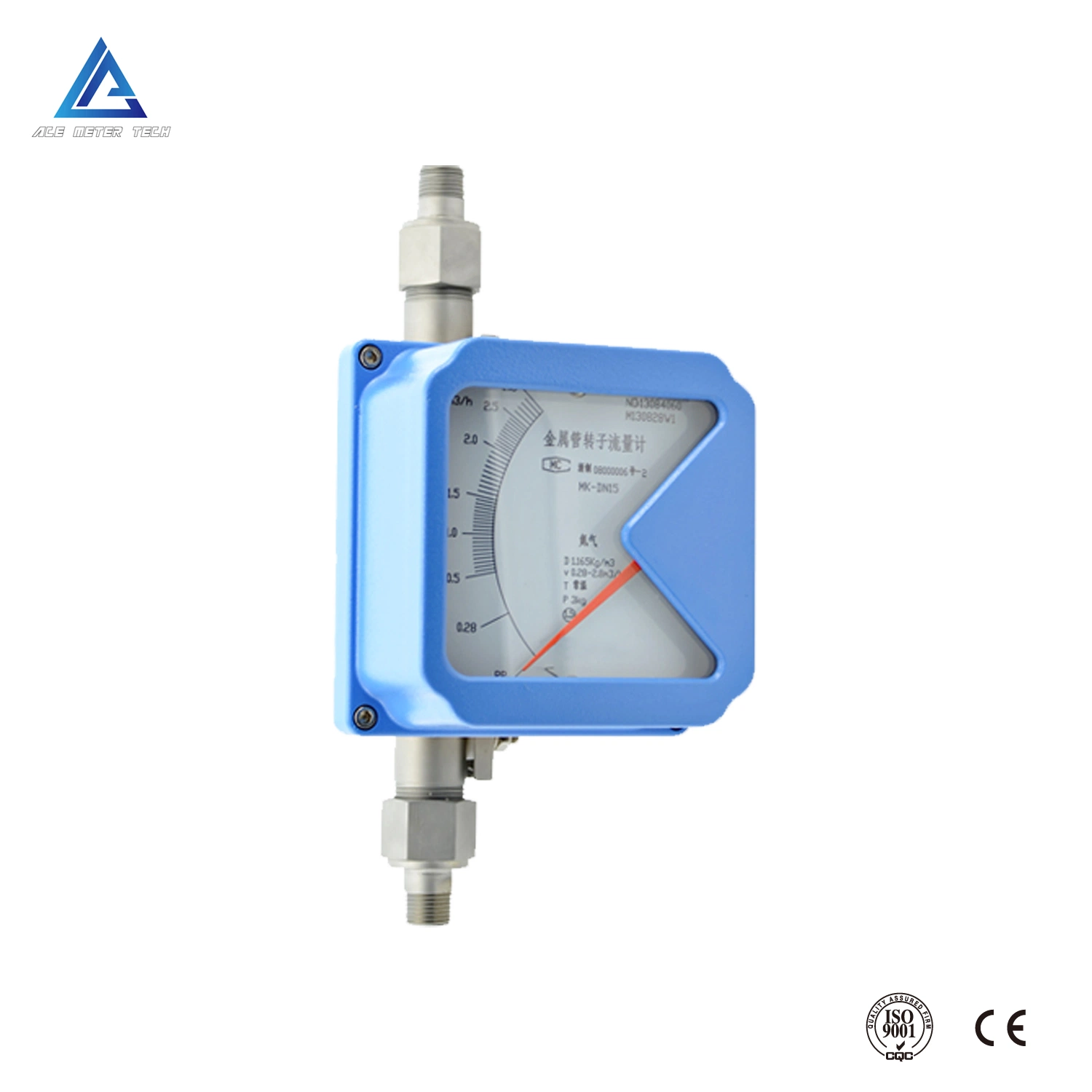 Mechanical Indicator Variable Area Flow Meter Metal Tube Float Flowmeter Rotameter for Gas