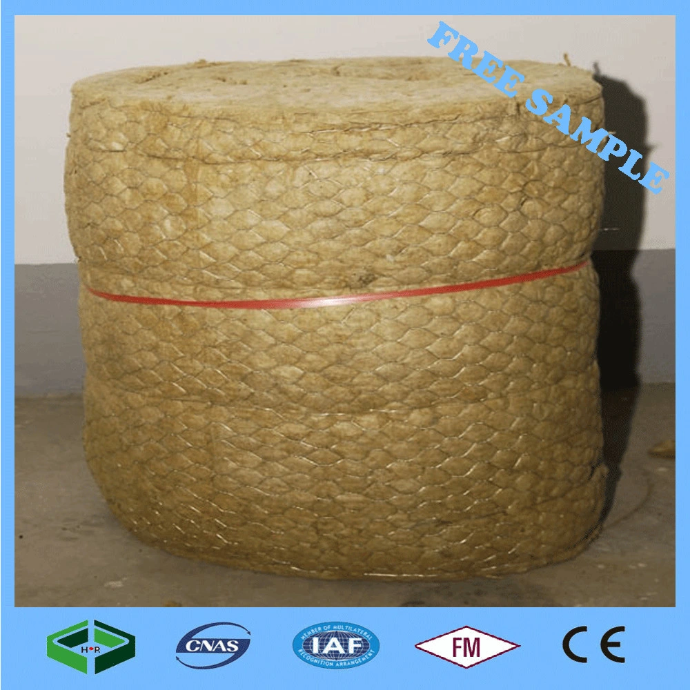 Rockwool Blanket Wire Mesh Bonded Insulation for Exhaust Gas Duct Pipe